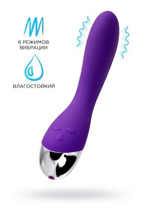 Вибратор Штучки-Дрючки «Дрючка-удовольствие», силикон, фиолетовый, 20,5 см