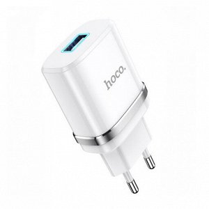 Сетевое зарядное устройство HOCO N1 Ardent 1xUSB с Кабелем USB - Micro, 2.4A, 10.8W, белый