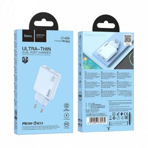 Зарядное устройство C142A Qingying PD20W + QC3.0 (европейский стандарт)