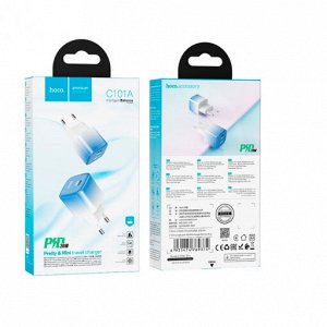 Комплект зарядного устройства C101A small ice cube с одним портом PD20W (от C до iP) (европейский стандарт)