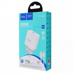 Комплект зарядных устройств C104A Kexun с одним портом PD20W (от C до iP) (европейский стандарт)