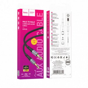 Аудиокабель HOCO UPA26 AUX Jack 3,5 (m) - Jack 3,5 (m), 1 м, черный