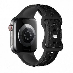 Однотонный силиконовый ремешок iWatch WA30 flexible series 3D small rose (38/40/41/42 мм)