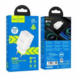 Сетевое зарядное устройство HOCO N27 Innovative 1xUSB-C, 20W, белый
