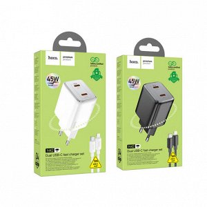 Комплект зарядных устройств N42 Mingsong с двумя портами PD45W (2C) (от C до iP) (европейский стандарт)