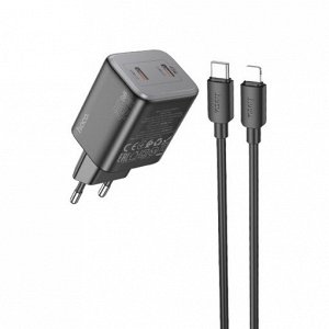 Комплект зарядных устройств N42 Mingsong с двумя портами PD45W (2C) (от C до iP) (европейский стандарт)
