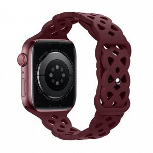 IWatch WA09
Гибкий однотонный силиконовый ремешок cat's eye серии hollow (44/45/46/49 мм)