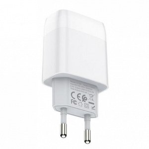 Сетевое зарядное устройство HOCO C73A Glorious 2xUSB, 2.4A, 10.8W, белый