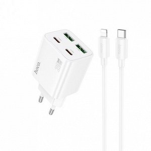 Комплект зарядных устройств N55 Rongchuang с четырьмя портами PD20W (2C2A) (от C до iP) (европейский стандарт)