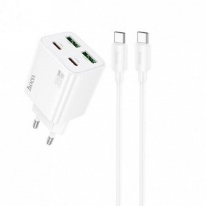 Комплект зарядных устройств N55 Rongchuang с четырьмя портами PD20W (2C2A) (C-C) (европейский стандарт)