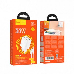 Комплект зарядных устройств N56 Rongchuang с четырьмя портами PD30W (2C2A) (C-C) (европейский стандарт)