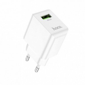 Сетевое зарядное устройство HOCO C98A Proton 1xUSB, 3.0A, 18W, белый