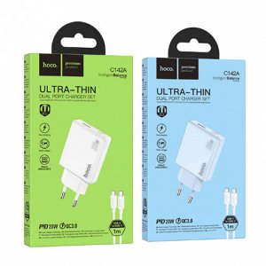 Комплект зарядных устройств C142A Qingying PD20W + QC3.0 (C-C) (европейский стандарт)