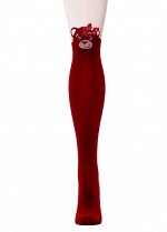 LARMINI Колготки LR-C-BEAR-B-B-LGS-G, цвет бордовый/кремовый