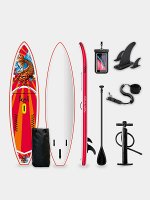 АКЦИЯ! Надувная доска для SUP (САП) серфинга FUNWATER  REDFISH Koi  350*83*15