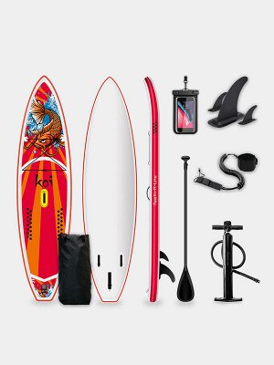 АКЦИЯ! Надувная доска для SUP (САП) серфинга FUNWATER  REDFISH Koi  350*83*15