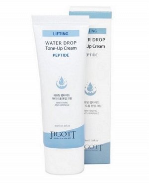 Крем для лица тонизирующий с пептидами Jigott Lifting Peptide Water Drop Tone Up Cream 50мл