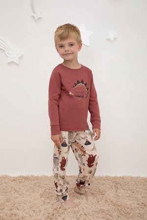 Пижама(Осень-Зима)+boys (шоколадный десерт, добрые динозавры)