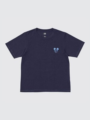 UNIQLO UT - хлопковая футболка Disney х BUAISOU с Микки Маусом в оттенках японского индиго - 69 NAVY