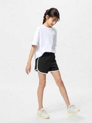 UNIQLO - трикотажные шорты AIRism для девочек - 09 BLACK