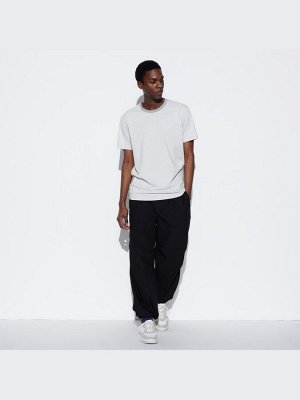 UNIQLO AIRism - полосатая футболка с круглым вырезом - 03 GRAY