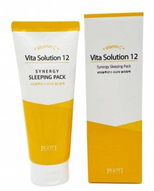 Ночная маска для лица с витамином C Jigott Vita Solution 12 Synergy Sleeping Pack 180мл