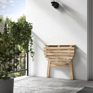 ASKHOLMEN, Столик настенный, уличный, акация, 70 x 44 см