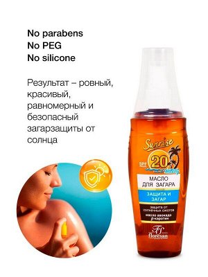 Масло для загара Малибу SPF 20 Водостойкое,