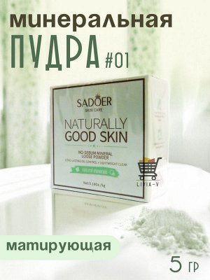 Минеральная пудра SADOER Good Skin Oil control (01#Молочный коктель.) 5гр. Легкая и нежная, приятная на ощупь. Освежает и контролирует жирность кожи.