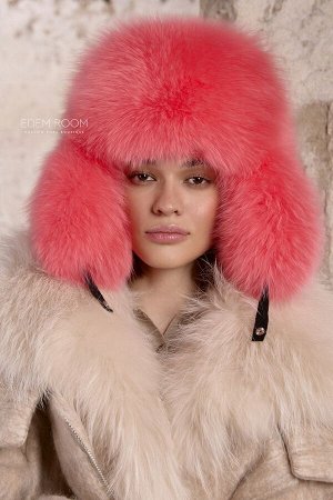 Шапка ушанка из лисы
