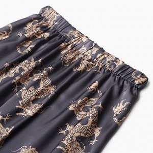 Пижама мужская (рубашка и брюки) KAFTAN "Дракон" размер, графитовый