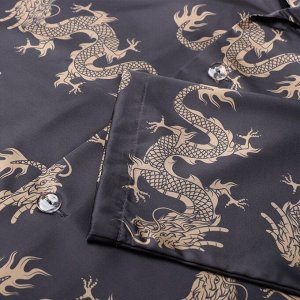 Пижама мужская (рубашка и брюки) KAFTAN "Дракон" размер, графитовый