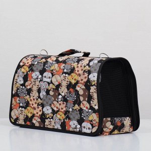 Сумка-переноска каркасная "Кошки", размер L, 53 х 21 х 29 см  7984403