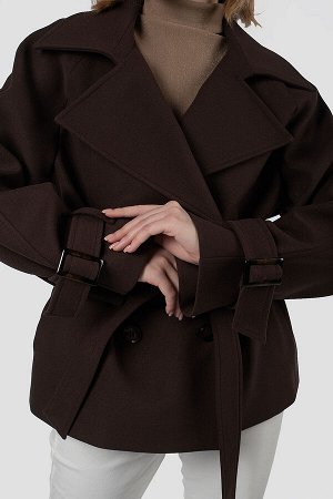 01-12210 Пальто женское демисезонное (пояс)