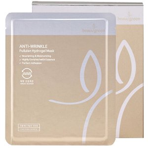 (Набор) Гидрогелевая маска для упругости кожи BeauuGreen Anti-Wrinkle Pullulan Hydrogel Mask, 30г *5шт