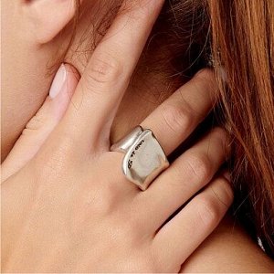 Кольцо UNOde50 ANI0248 "Трещина" XL Серебряный цвет