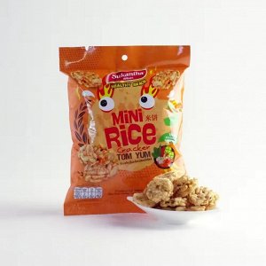 Мини-рисовые крекеры "Sukantha" со вкусом Том Ям, 20 гр.