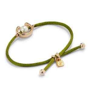 Браслет PUL2505 Оливковый Зол. цв.