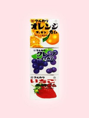 Японская жевательная резинка с 3мя вкусами Ассорти Marukawa 18 гр Японские сладости