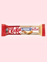 Вафельный батончик в белом шоколаде с печеньем Kit Kat Lotus Кит Кат Чанки Лотус Бискоф Вайт 42 гр