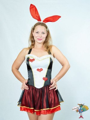 Костюм кролика из зазеркалья One Size (платье и ушки кролика)