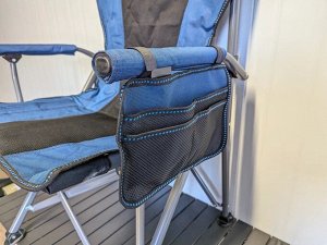 Кресло складное [100х58х58см, 4.65кг, Оксфорд 600D, до 150кг, черный-синий]