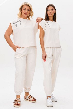 Брюки Брюки Kivviwear 418412 шампань 
Состав: Хлопок-92%; Эластан-8%;
Сезон: Лето
Рост: 170

Эти брюки - отличный выбор для тех, кто любит спортивный и элегантный стиль. Они выполнены из двухниточног