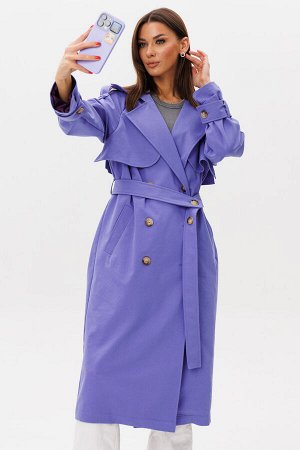 Плащ Плащ Kivviwear 431101 Лаванда 
Состав: ПЭ-26%; Хлопок-72%; Эластан-2%;
Сезон: Лето
Рост: 170

Удлиненный жакет плащевого типа из премиального джинса Tiffany идеальный синтез классической элегант