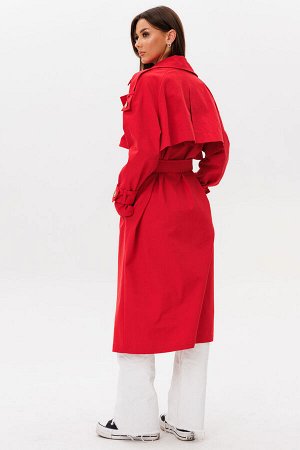 Плащ Плащ Kivviwear 431102 красный 
Состав: ПЭ-26%; Хлопок-72%; Эластан-2%;
Сезон: Лето
Рост: 170

Удлиненный жакет плащевого типа из премиального джинса Tiffany идеальный синтез классической элегант