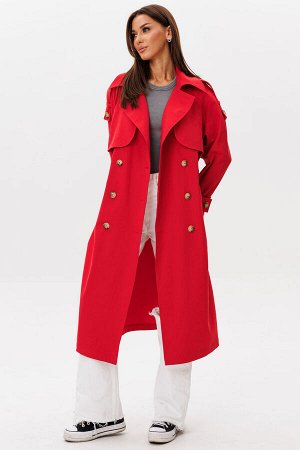 Плащ Плащ Kivviwear 431102 красный 
Состав: ПЭ-26%; Хлопок-72%; Эластан-2%;
Сезон: Лето
Рост: 170

Удлиненный жакет плащевого типа из премиального джинса Tiffany идеальный синтез классической элегант