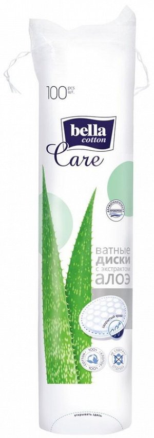 Диски ватные c экстрактом Алоэ Bella cotton care 100 шт