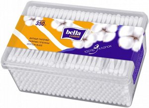 Палочки ватные Bella в пластиковой квадратной упаковке 350 шт