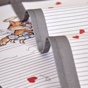 Набор салфеток «Романтика» из 2-х шт. 40x40 см, 100% хлопок, твил, белый, 1 шт.
