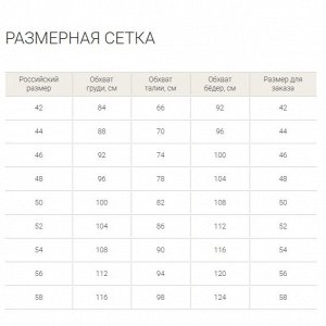 Размерная сетка
